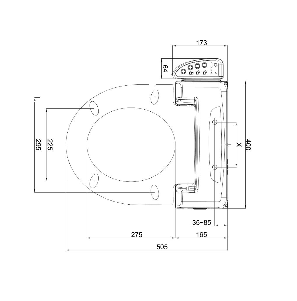 Sapho BLOOMING Elektronický bidet s diaľkovým ovládaním NB-R770D - galéria #11