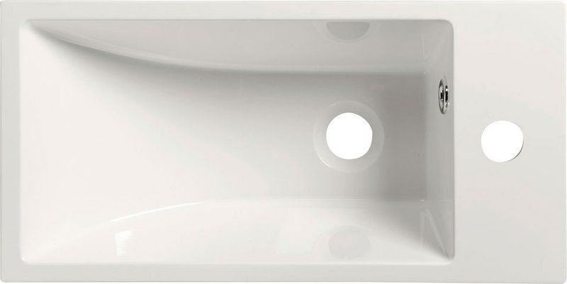 Sapho Ariana Umývadlo 50x10x25 cm, pravé - biele SM016 - galéria #1