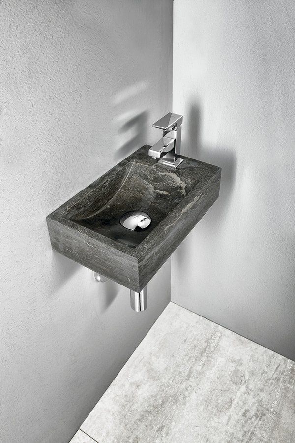 Umývadlo Sapho Block Stone 40x10x22 cm, antracit 2401-28 - galéria #4