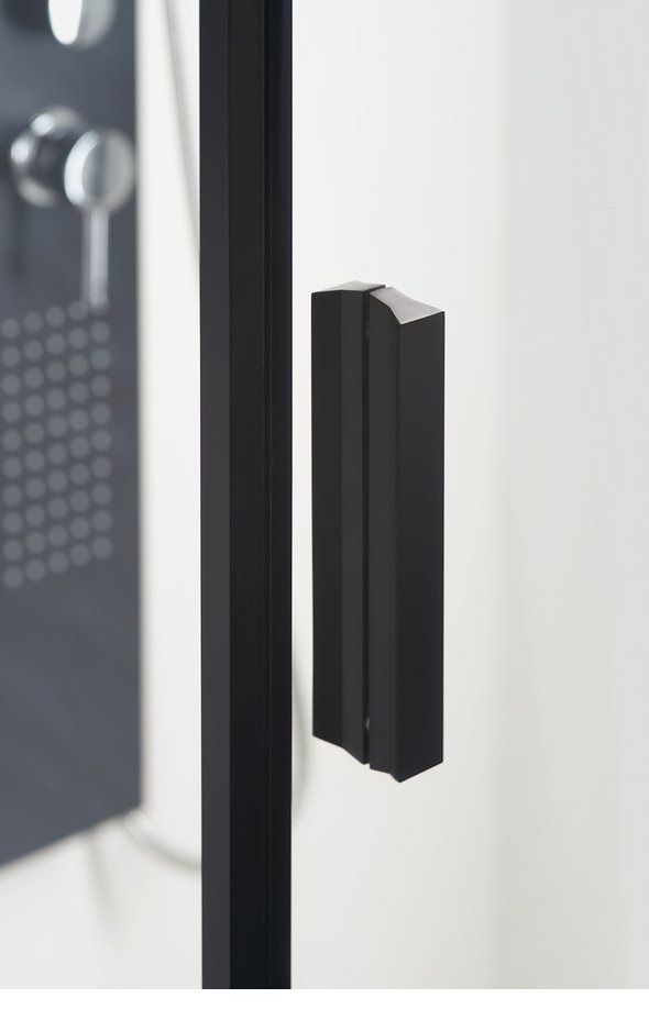 Polysan Zoom Black Sprchové dvere do niky, 80 cm, matná čierna, číre sklo ZL1280B - galéria #1