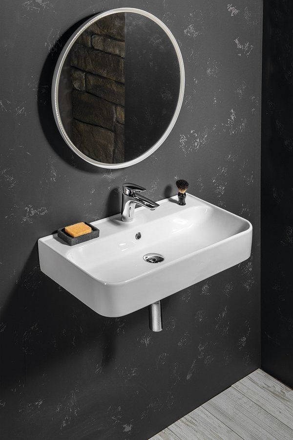 Isvea Sistema U Keramické umývadlo 70x38 cm, biele 10PL53070 - galéria #1
