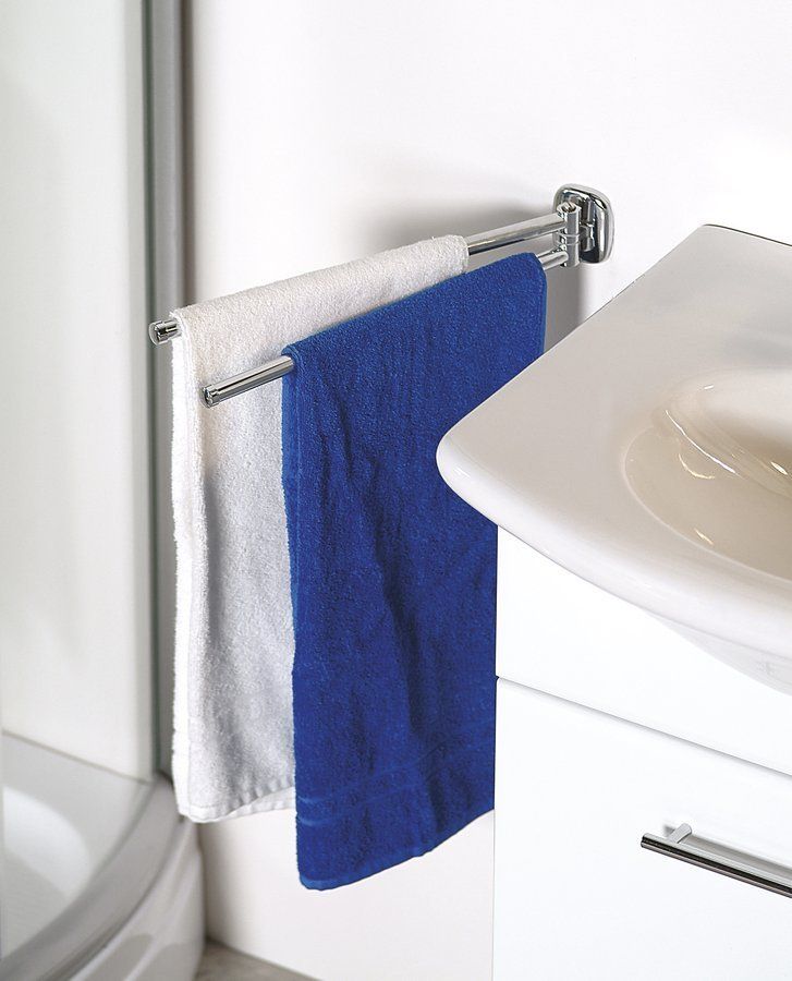 Aqualine Rumba Dvojitý držiak na uteráky 45 cm chróm RB121 - galéria #1