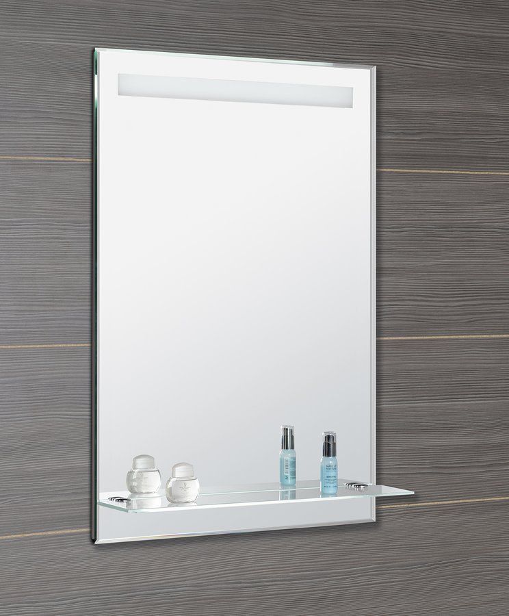 Zrkadlo Aqualine 60x80 cm s LED svetlom a poličkou ATH53 - galéria #1