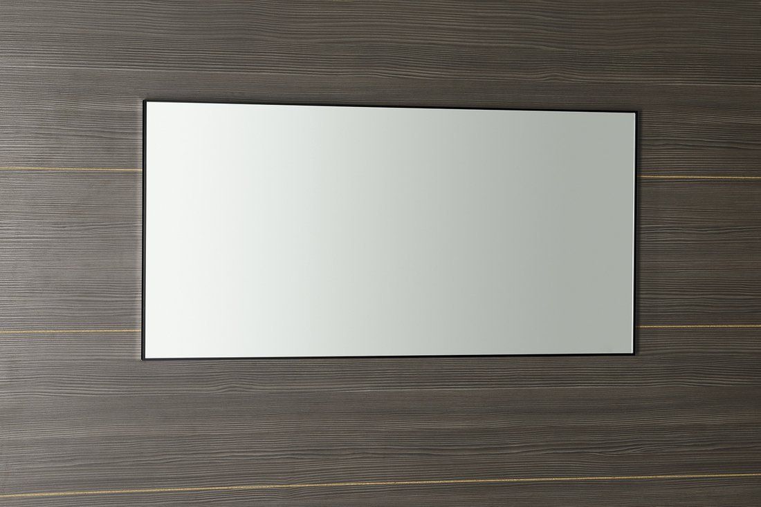 Sapho Arowana Zrkadlo v ráme 100x50 cm, čierny mat AWB1050 - galéria #1