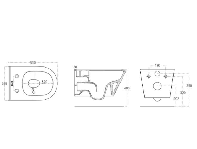 Sapho Avva WC Rimless s bidetovou sprchou, biele 100312 - galéria #5