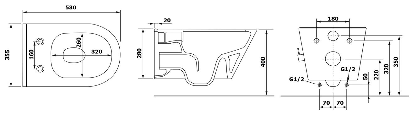 Sapho Avva WC Rimless s bidetovou sprchou, biele 100312 - galéria #4