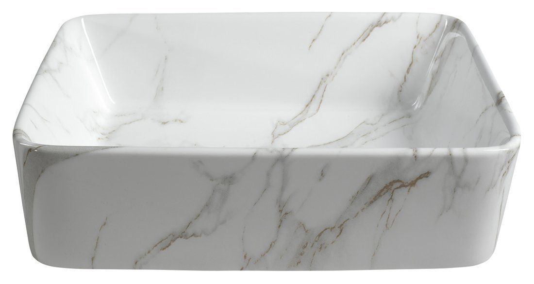 Sapho Dalma Keramické umývadlo 48x13x38 cm, carrara MM517 - galéria #1