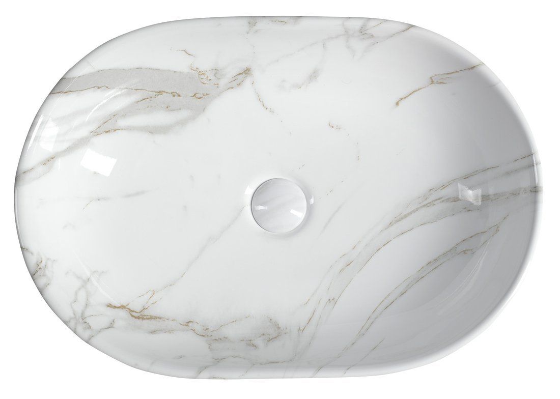 Sapho Dalma Keramické umývadlo 59x14x42 cm, carrara MM417 - galéria #2