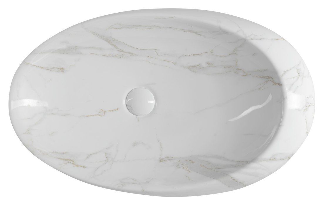 Sapho Dalma Keramické umývadlo 68x16,5x44 cm, carrara MM317 - galéria #2
