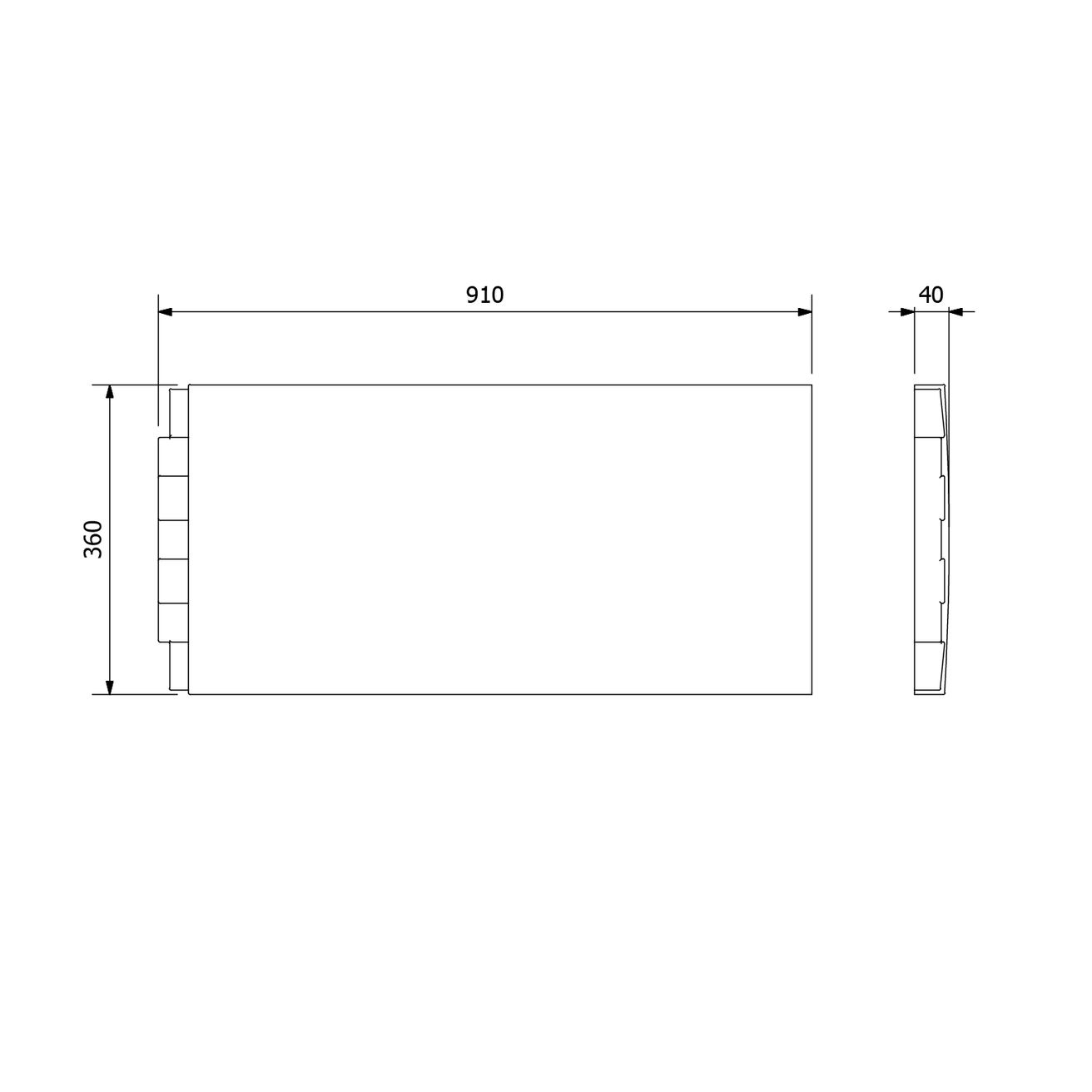 Polysan Deep Plain Bočný panel 90x36 cm, 89781 - galéria #1