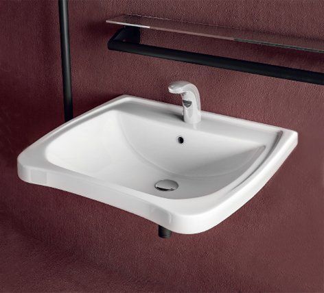 Sapho Disabled Keramické umývadlo 60x55 cm, biele 5160 - galéria #3