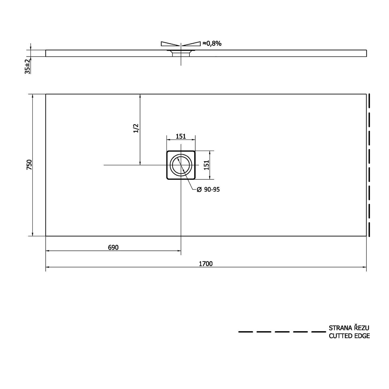 Polysan Flexia Vaňa z liateho mramoru 170x75x3,5 cm 72919 - galéria #4