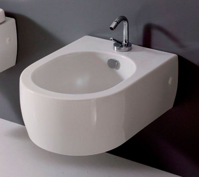 Kerasan Flo Závesný bidet 36,5x20x50 cm, biely 312501 - galéria #1