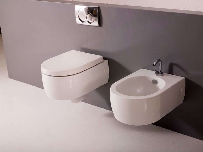 Kerasan Flo Závesný bidet 36,5x20x50 cm, biely 312501 - galéria #2
