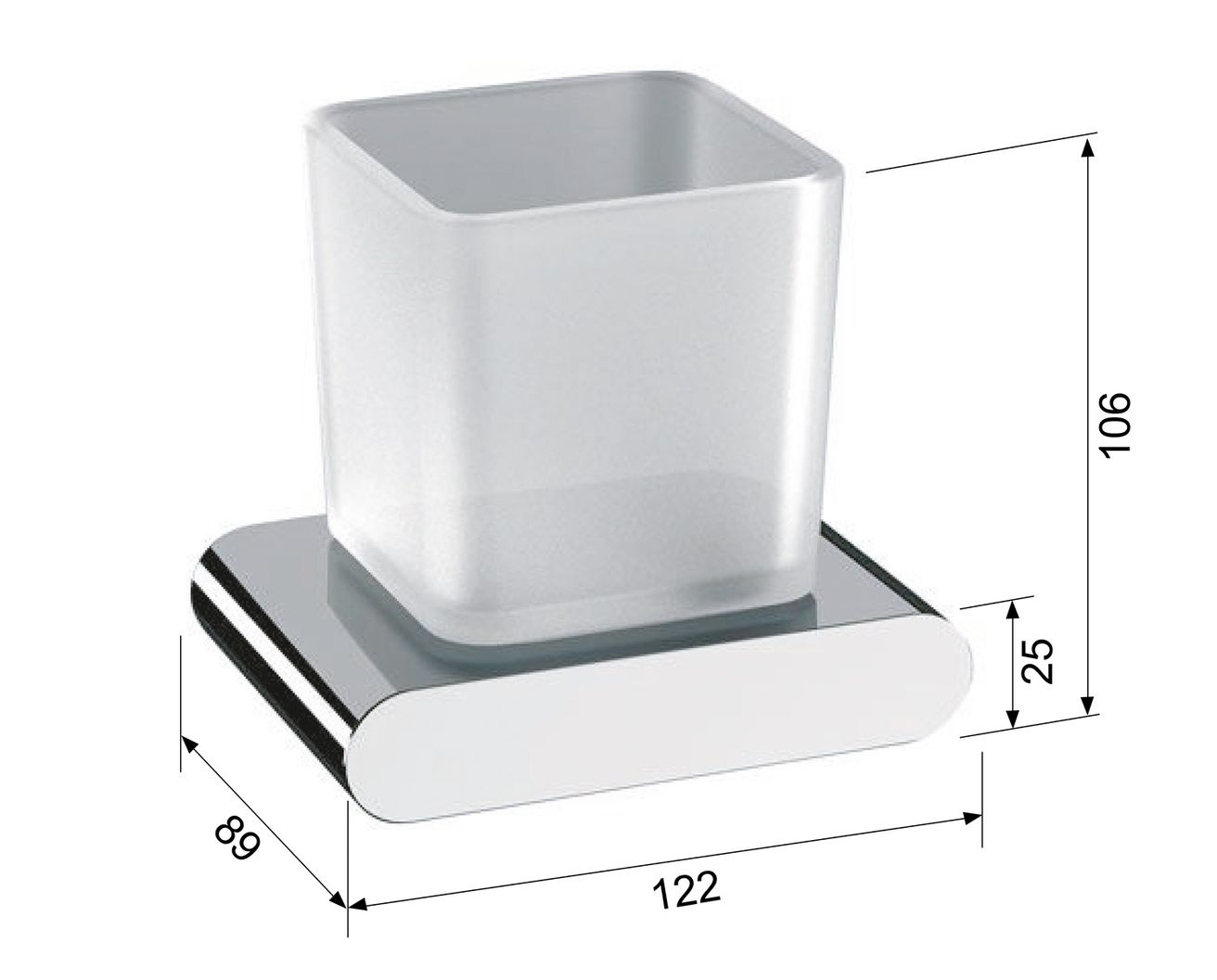 Sapho Flori Glass, biele matné/mliečne sklo RF004/14 - galéria #2