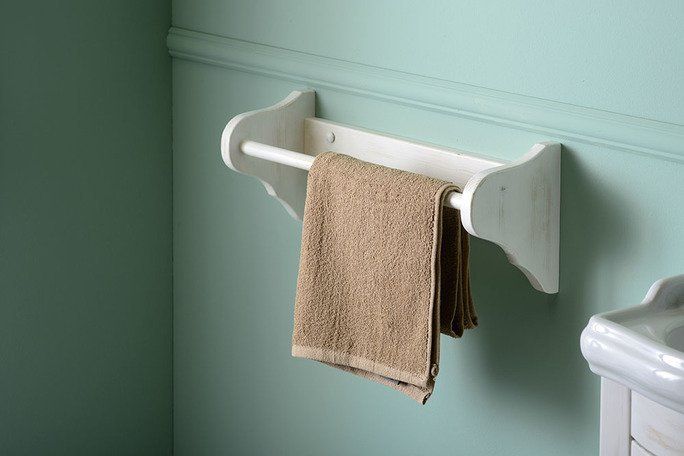 Sapho Retro Držiak na uteráky 50x17 cm, starý biely 1682 - galéria #1