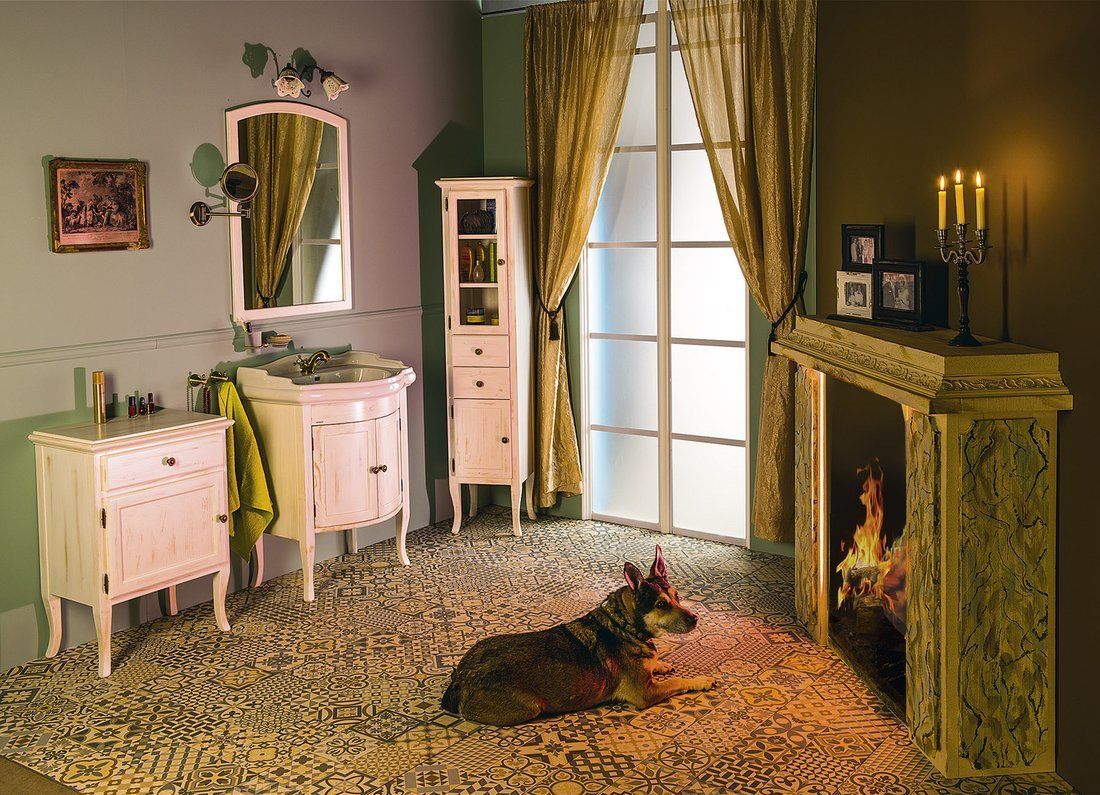 Sapho Retro skrinka 60x80x38 cm, stará biela-ľavá 1714 - galéria #3