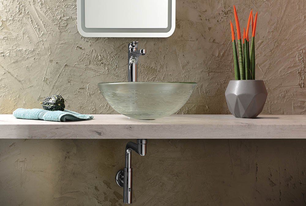 Sapho Beauty Ripple Glass umývadlo 42 cm, číre s motívom 2501-18 - galéria #2