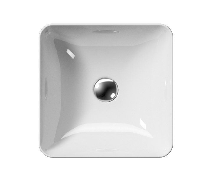 GSI Sand Umývadlo na dosku 38x38 cm, biele Extra glazúra 903811 - galéria #1