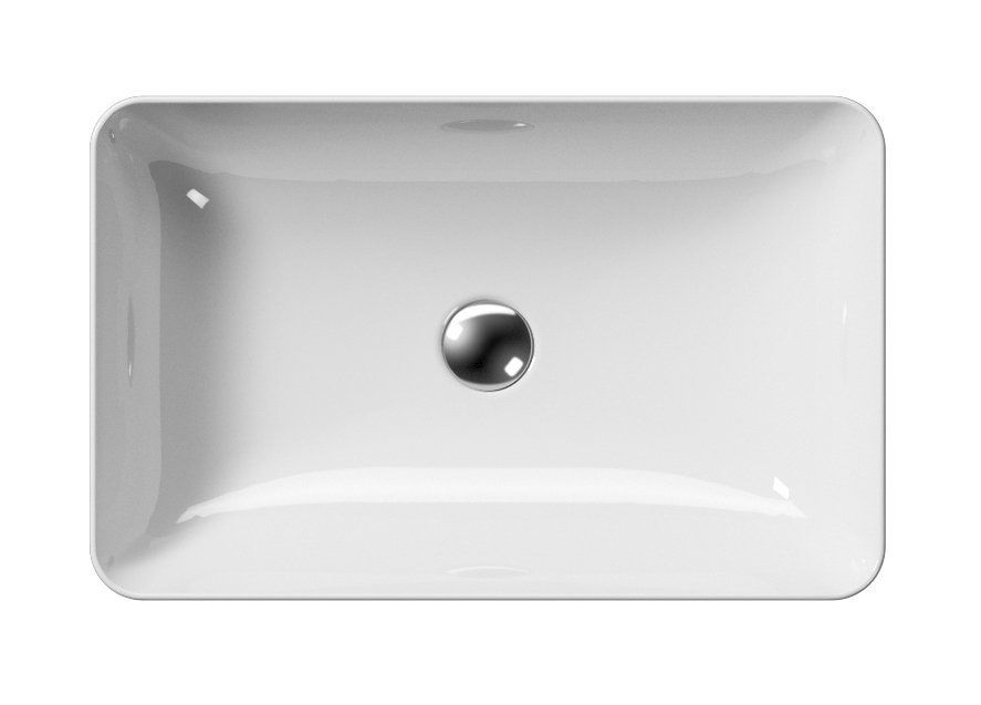 GSI Sand Umývadlo na dosku 60x38 cm, biele ExtraGlaze 903611 - galéria #1