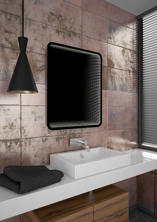 Zrkadlo Sapho Senfineco s LED 3D efektom, 65x79 cm, SF115 - galéria #1