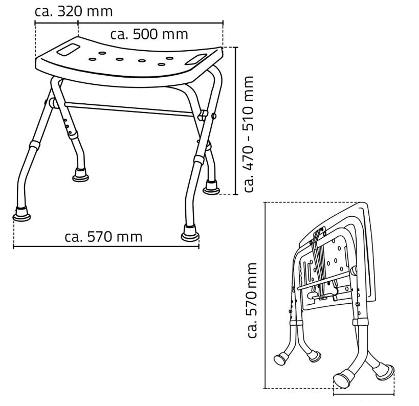 Ridder Skladacia stolička, biela A0050301 - galéria #1