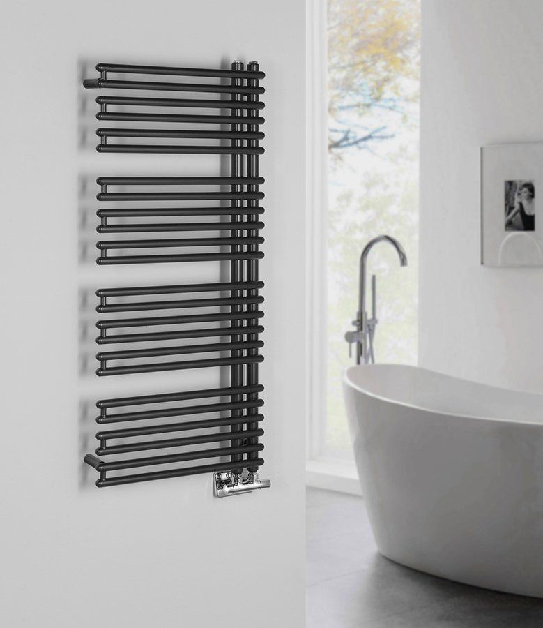 Aqualine Tubini DC305T Radiátor kombinovaný, 49,6x112,6cm, antracitový - galéria #2