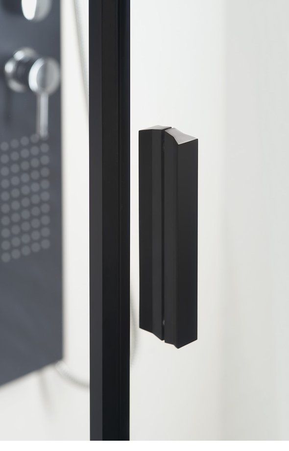 Polysan Zoom Black Sprchové dvere dvojdielne 130 cm, matná čierna, číre sklo ZL1313B - galéria #1