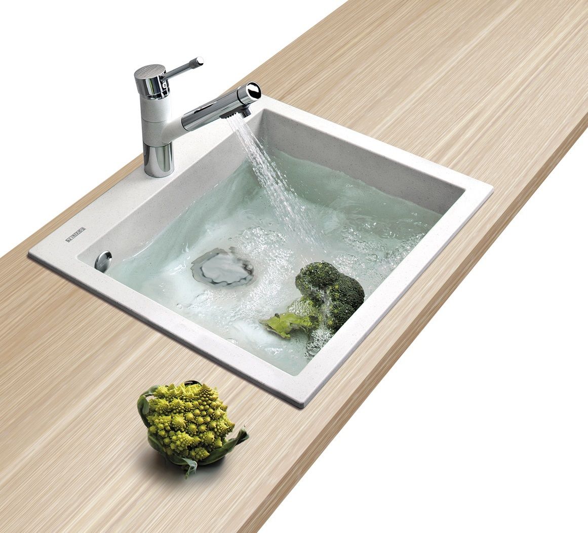 Sinks Cube 560 Granitový drez bez odkvapkávača, 56x50,5 cm, mlieko, TLCU56050028 - galéria #2