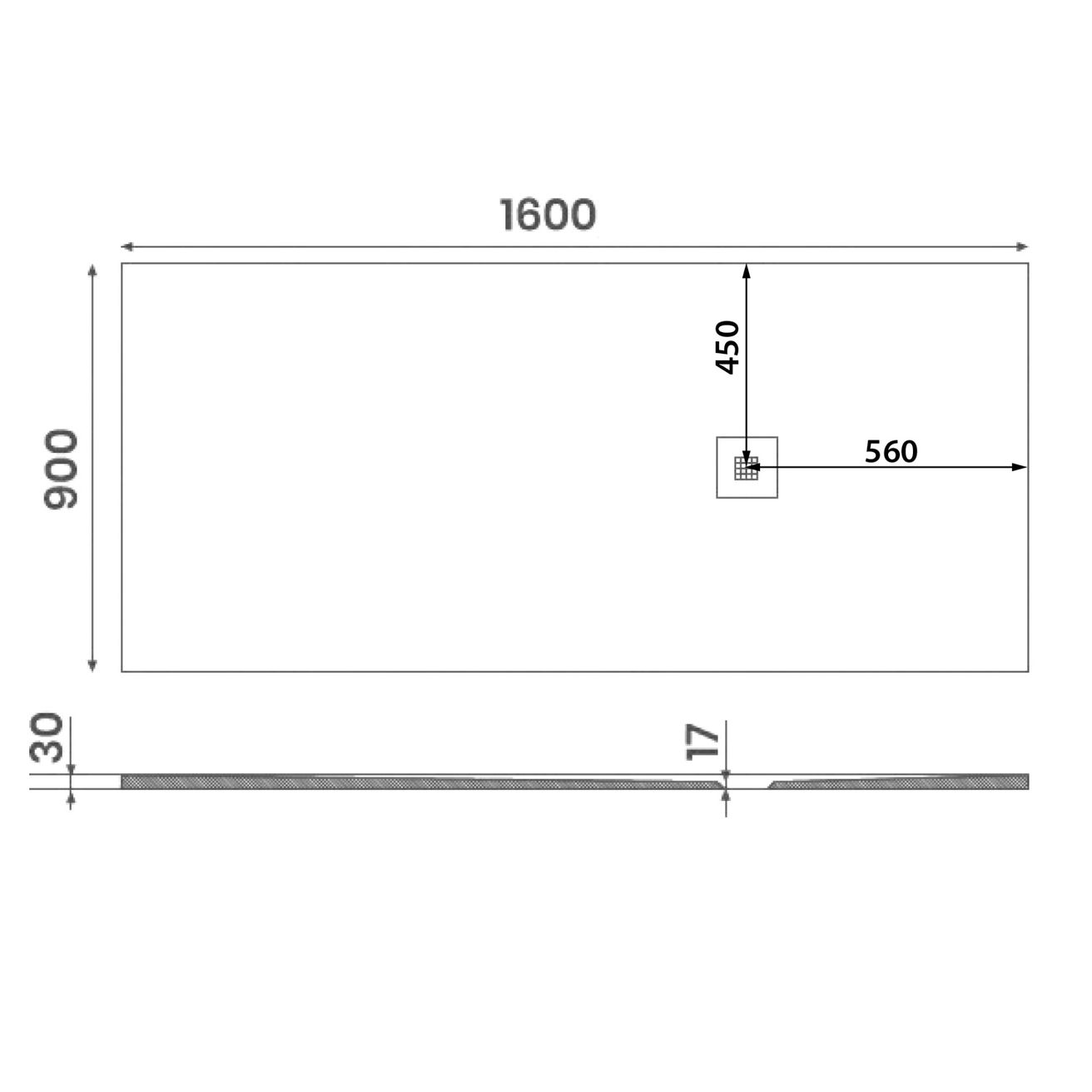 Gelco Mitia Sprchová vanička 160x90x3 cm čierna profilovaná PMC16090 - galéria #4