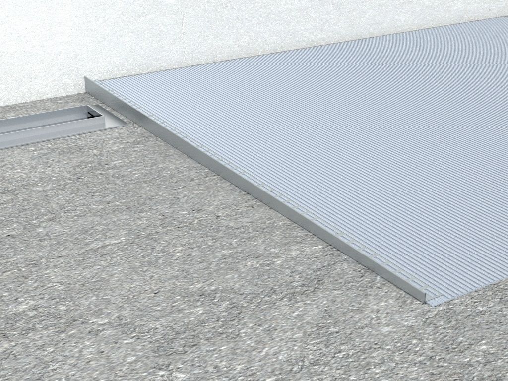 Odtoková lišta pre sprchový kút chemická nerezová oceľ 12,5/1500 pravá - galéria #2