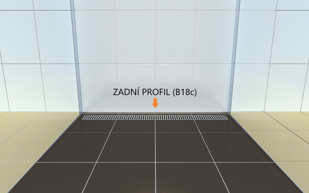 Zadní profil ke spádové liště, chemická nerez 10/25/1500 - galéria #2