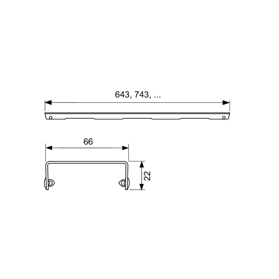 Tece Drainline mriežka 80 cm, brúsená nerezová oceľ, línie 600821 - galéria #1