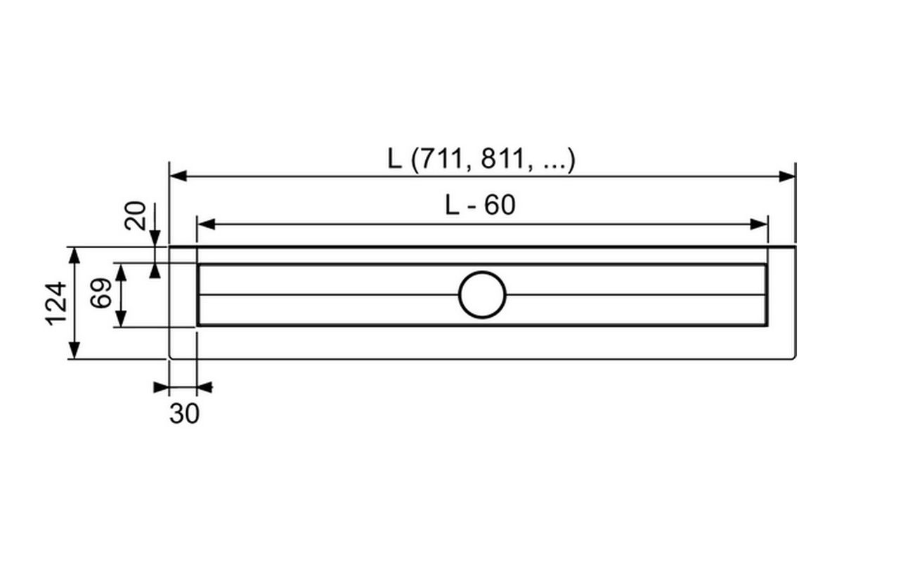 Odtokový žľab Tece Drainline 100 cm, leštený 601001 - galéria #1