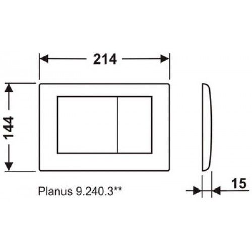 Tlačidlo Tece Planus, brúsené, nerezová oceľ 9240320 - galéria #2