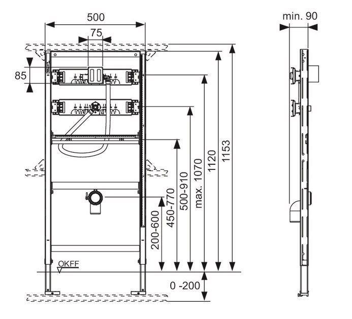 Profilový modul Tece pre pisoár 112 cm, 9320008 - galéria #1