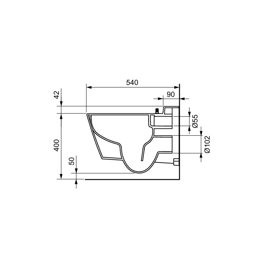 Závesný bidet Tece One, Rimless 9700200 - galéria #9