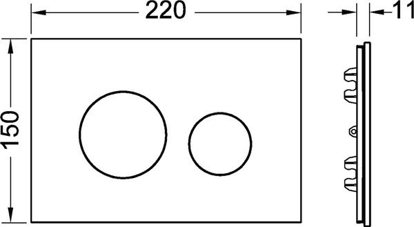 Tece Loop Button cover white marble 9240613 - galéria #2
