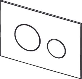 Tece Loop Plastové ovládacie tlačidlo dvojčinné matné čierne 9240925 - galéria #1