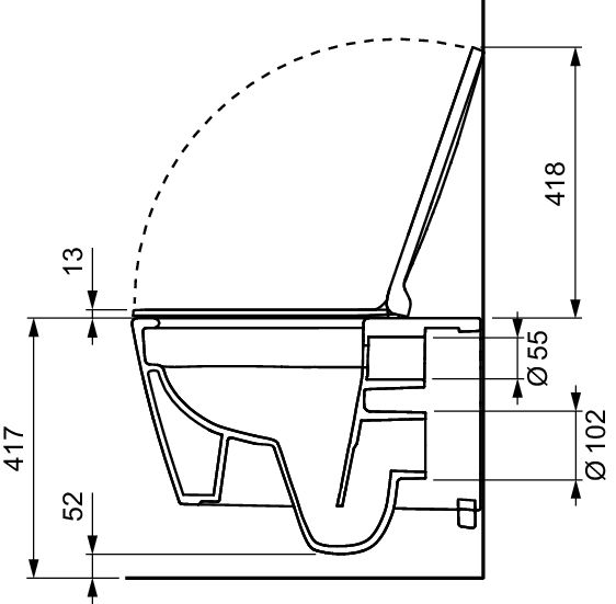 Tece One Závesné WC vrátane WC dosky Slim, biele 9700215 - galéria #6