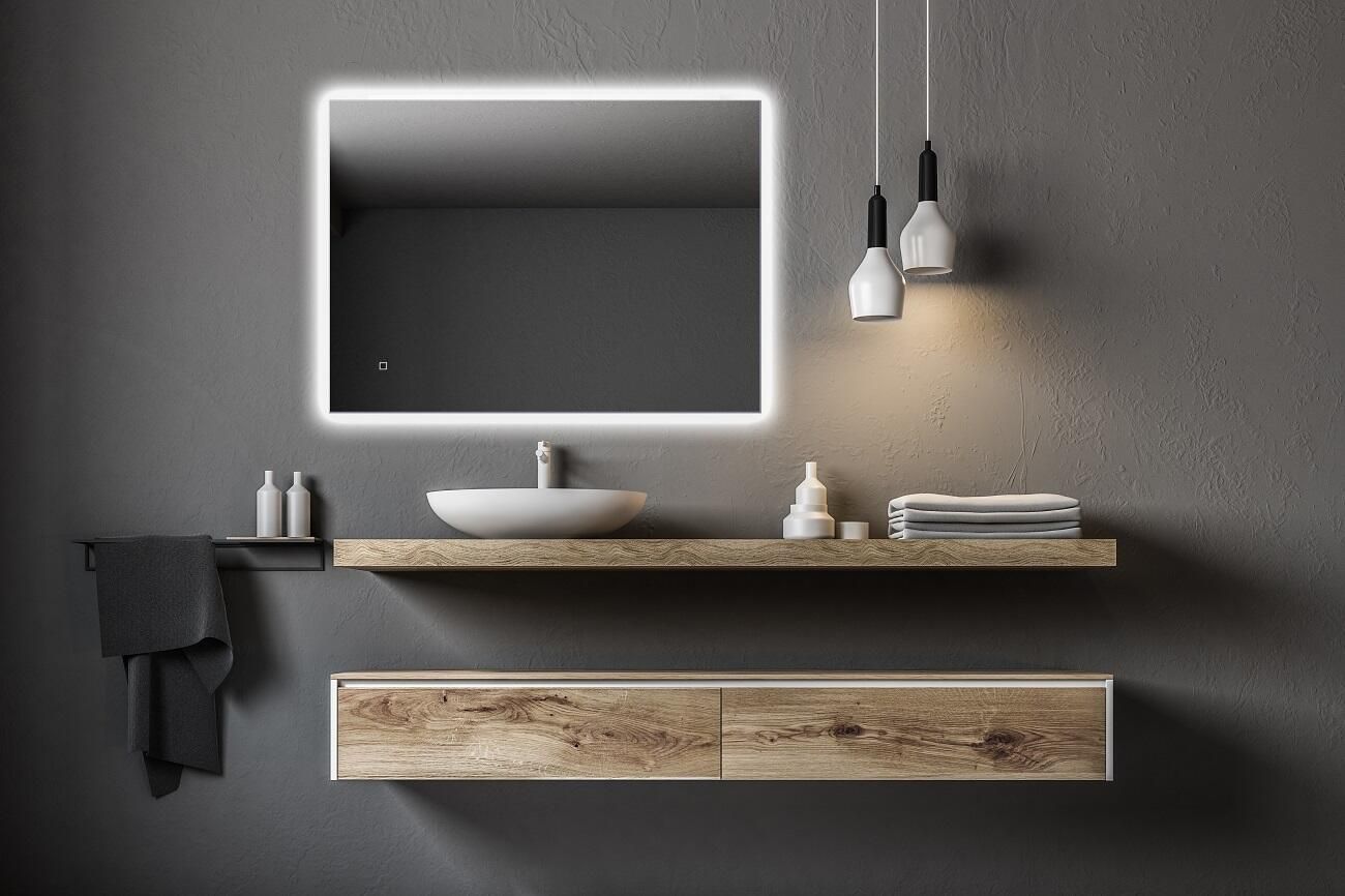 Amirro Ambiente Zrkadlo 100 x 70 cm s LED podsvietením s dotykovým senzorom, 410-975 - galéria #1