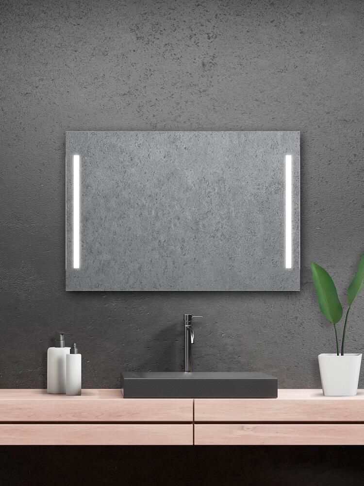 Zrkadlo Amirro Lumina White 100 x 70 cm s osvetlením LED, 901-336 - galéria #1
