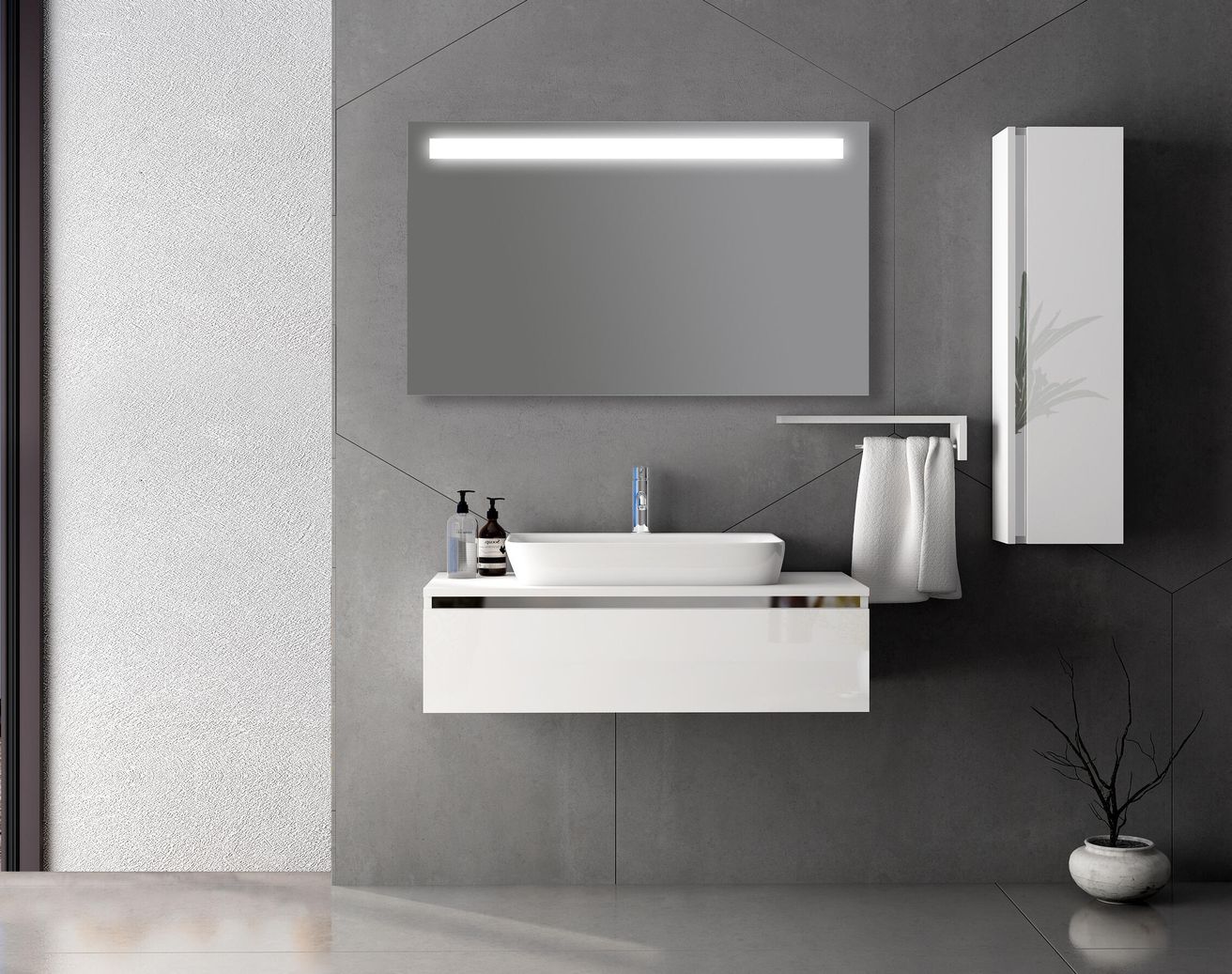 EBS Luna Zrkadlo 120 x 70 cm s LED svetlom s vypínačom - galéria #3