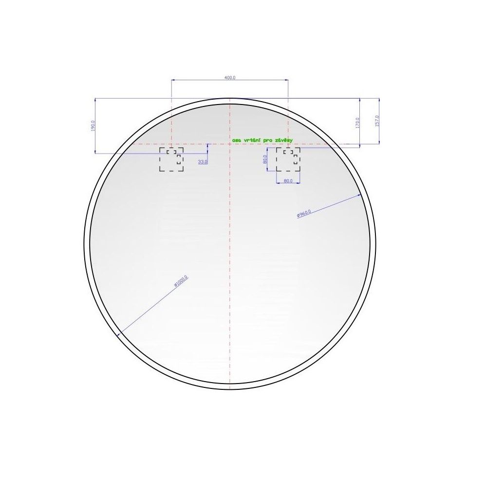Amirro Moonlight Ronde Zrkadlo 100 cm s pieskovaným okrajom osvetleným LED, 411-200 - galéria #2