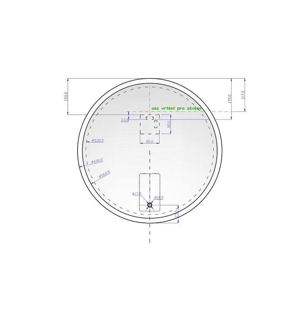 Amirro Moonlight Ronde Zrkadlo 60 cm s LED osvetleným okrajom so senzorom, 411-316 - galéria #2
