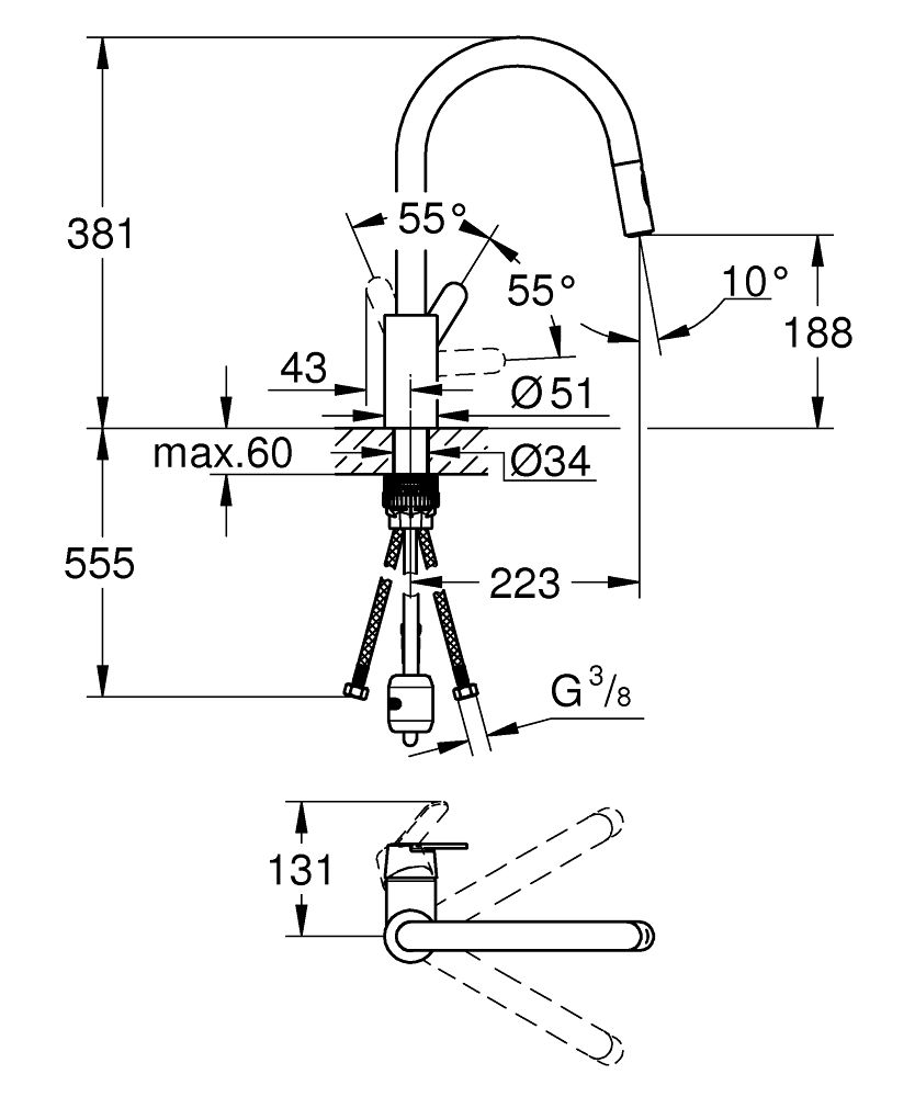 Grohe Get Sink páková umývadlová batéria chróm 31484001 - galéria #1