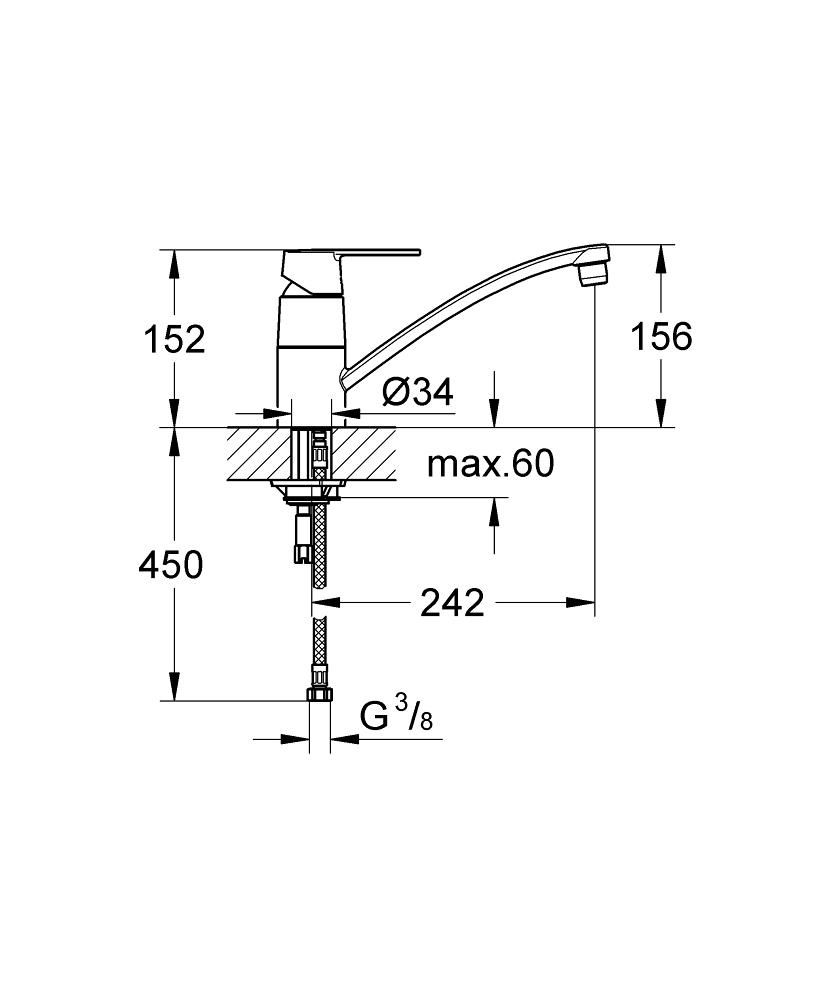 Grohe Get Sink páková umývadlová batéria chróm 32891000 - galéria #1