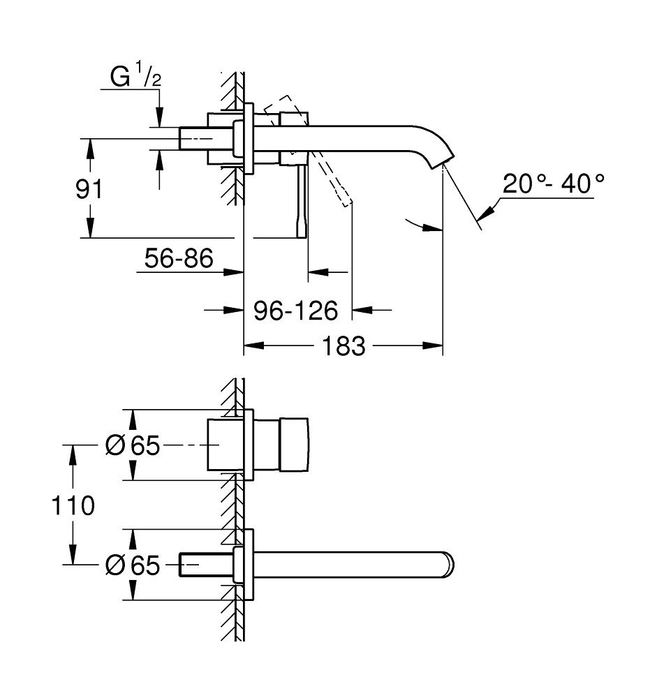 Grohe Profi Essence Dvojotvorová umývadlová batéria, teplý západ slnka 29192DA1 - galéria #1