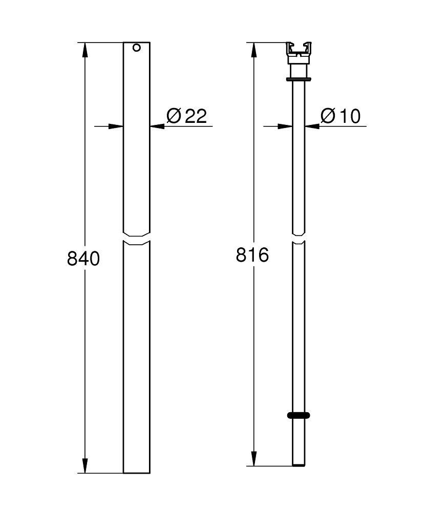 Grohe Náhradná tyč 84 cm pre sprchový systém, chróm 48515000 - galéria #1