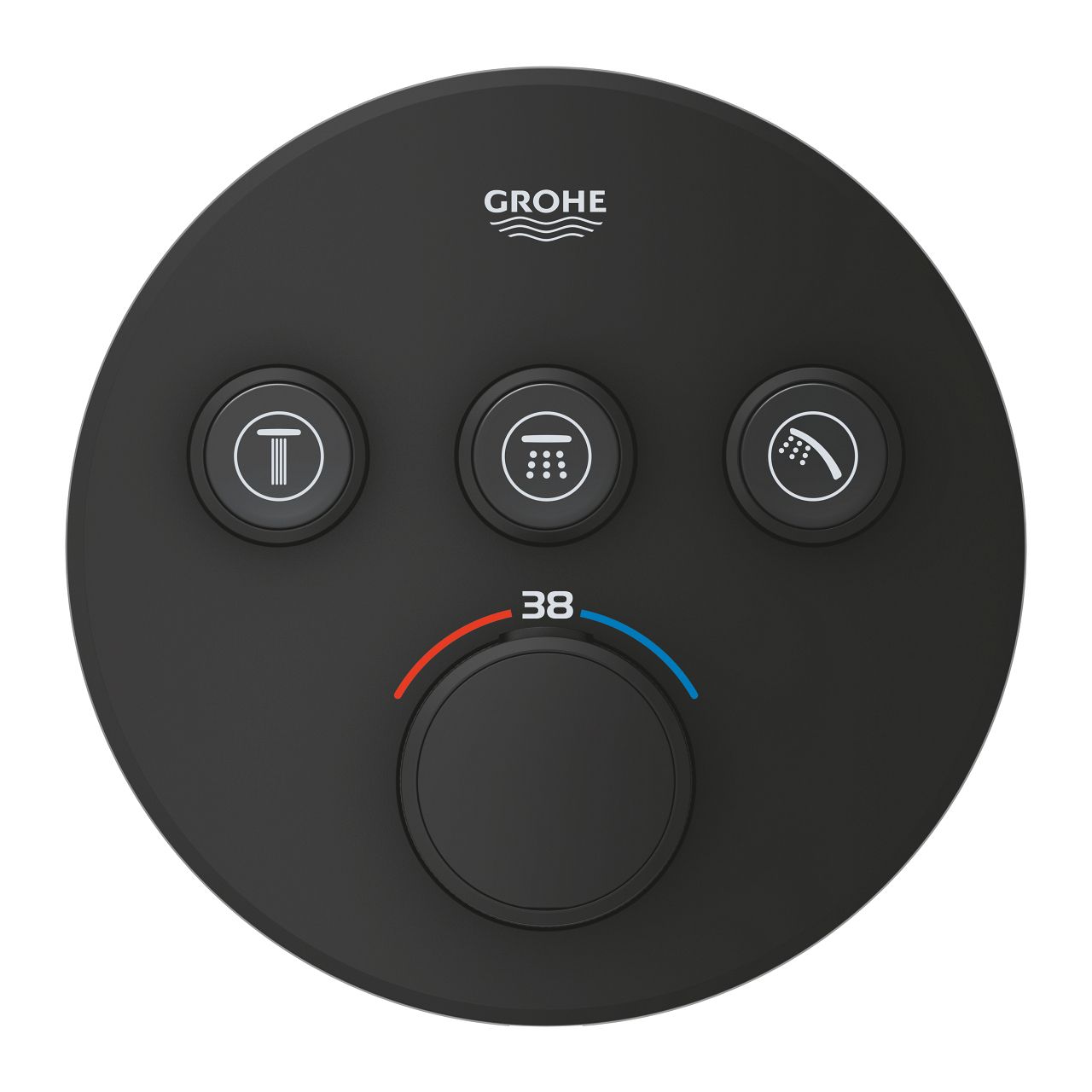 Grohe Profi Grohtherm SmartControl Termostatická batéria s 3 výstupmi, fantómová čierna 29508KF0 - galéria #2